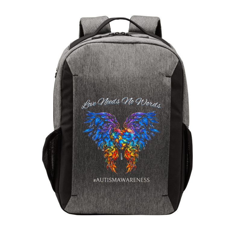 Autism Awareness Love Needs No Words Neurodiversity Vector Backpack