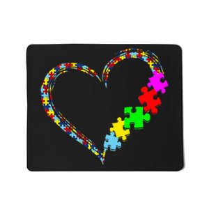 Autism Awareness Love Heart Puzzle Piece Mousepad