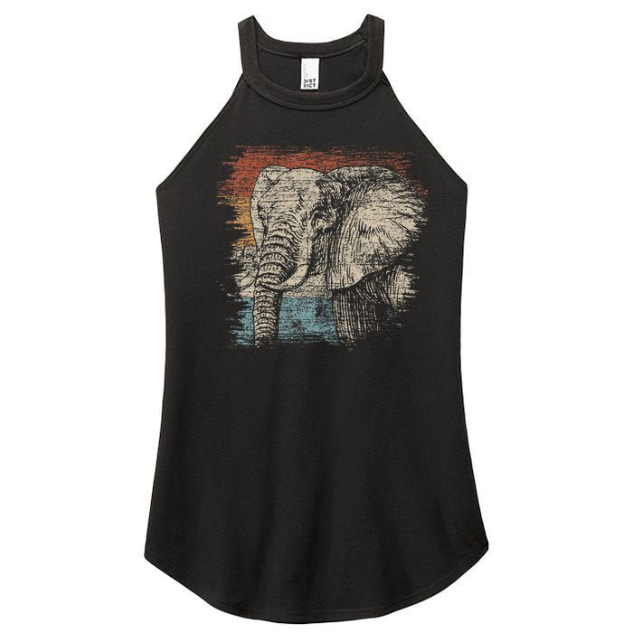 African Animal Lover Gift Elephant Women’s Perfect Tri Rocker Tank