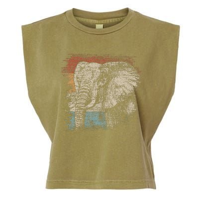 African Animal Lover Gift Elephant Garment-Dyed Women's Muscle Tee