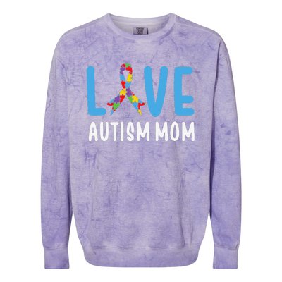 Autism Awareness Love Autism Mom Mother Acceptance Colorblast Crewneck Sweatshirt