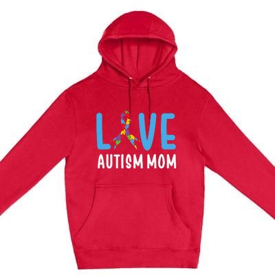 Autism Awareness Love Autism Mom Mother Acceptance Premium Pullover Hoodie