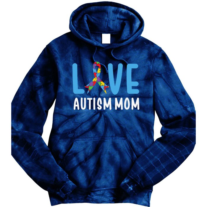 Autism Awareness Love Autism Mom Mother Acceptance Tie Dye Hoodie