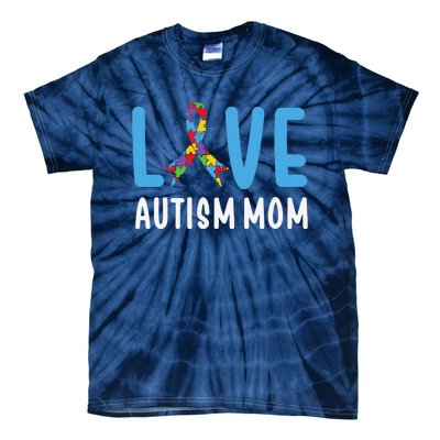 Autism Awareness Love Autism Mom Mother Acceptance Tie-Dye T-Shirt