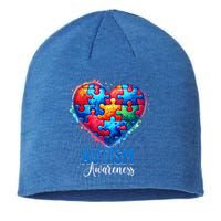 Autism Awareness Love Heart Puzzle Piece Gift Gift Sustainable Beanie