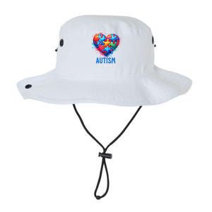 Autism Awareness Love Heart Puzzle Piece Gift Gift Legacy Cool Fit Booney Bucket Hat