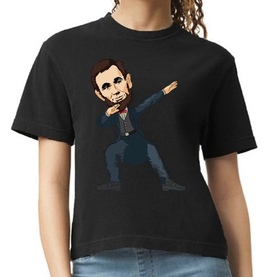 Abraham Abe Lincoln Dabbing Dab Dance 4th Of July Gift Comfort Colors Boxy T-Shirt