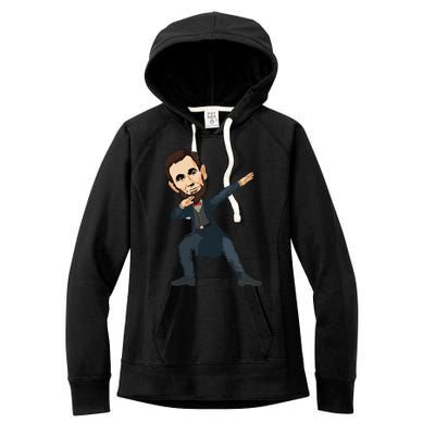 Abraham Abe Lincoln Dabbing Dab Dance 4th Of July Gift Women's Fleece Hoodie