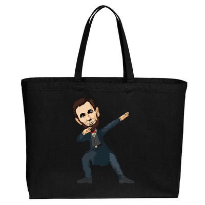 Abraham Abe Lincoln Dabbing Dab Dance 4th Of July Gift Cotton Canvas Jumbo Tote