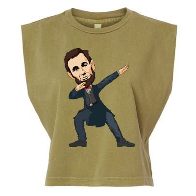 Abraham Abe Lincoln Dabbing Dab Dance 4th Of July Gift Garment-Dyed Women's Muscle Tee