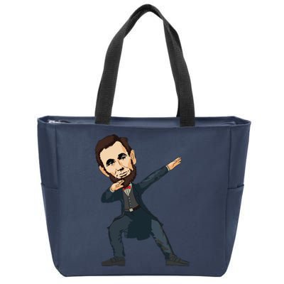 Abraham Abe Lincoln Dabbing Dab Dance 4th Of July Gift Zip Tote Bag