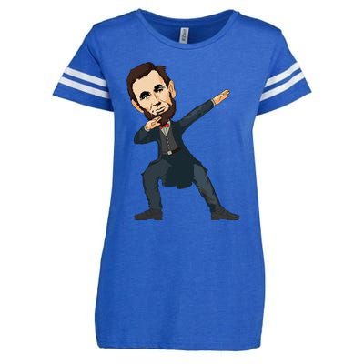 Abraham Abe Lincoln Dabbing Dab Dance 4th Of July Gift Enza Ladies Jersey Football T-Shirt