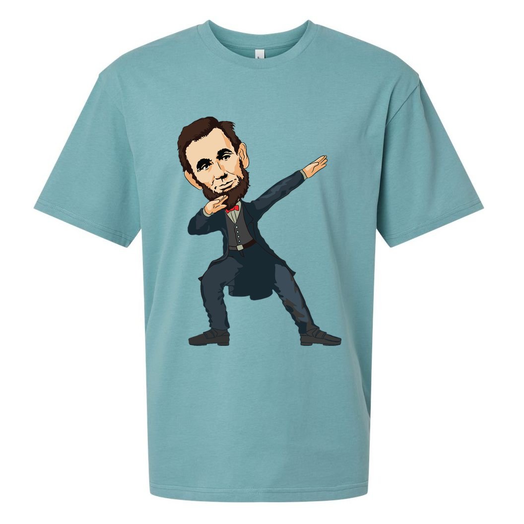 Abraham Abe Lincoln Dabbing Dab Dance 4th Of July Gift Sueded Cloud Jersey T-Shirt