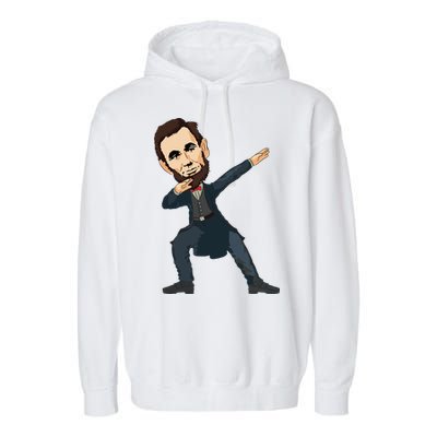 Abraham Abe Lincoln Dabbing Dab Dance 4th Of July Gift Garment-Dyed Fleece Hoodie