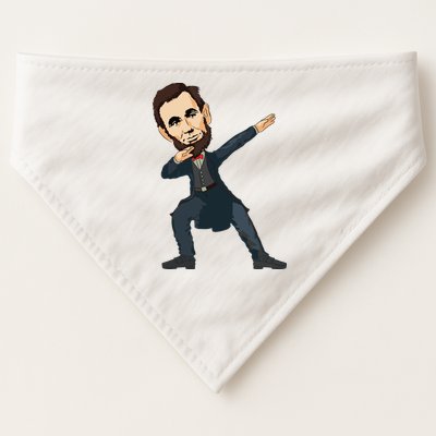 Abraham Abe Lincoln Dabbing Dab Dance 4th Of July Gift USA-Made Doggie Bandana