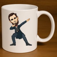 Abraham Abe Lincoln Dabbing Dab Dance 4th Of July Gift 11oz C Handle Ceramic Mug
