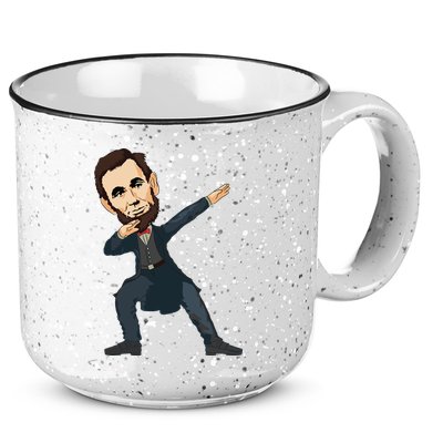 Abraham Abe Lincoln Dabbing Dab Dance 4th Of July Gift 15oz Campfire Ceramic Mug