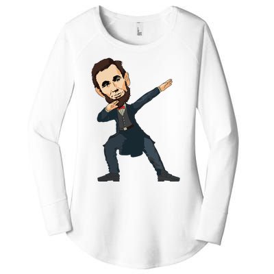 Abraham Abe Lincoln Dabbing Dab Dance 4th Of July Gift Women's Perfect Tri Tunic Long Sleeve Shirt