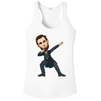 Abraham Abe Lincoln Dabbing Dab Dance 4th Of July Gift Ladies PosiCharge Competitor Racerback Tank