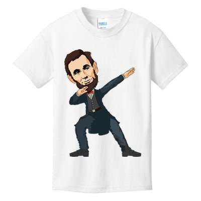 Abraham Abe Lincoln Dabbing Dab Dance 4th Of July Gift Kids T-Shirt