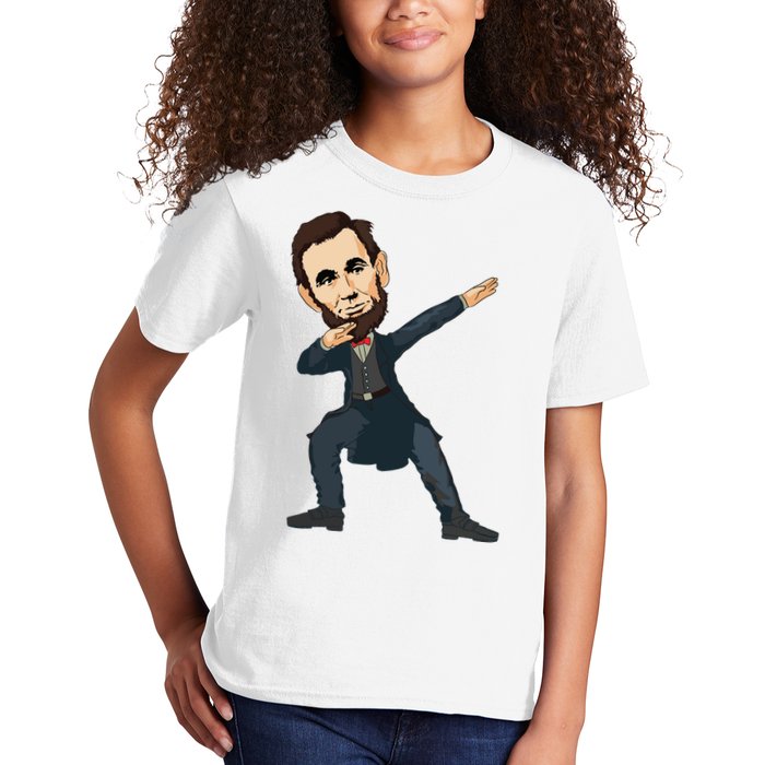 Abraham Abe Lincoln Dabbing Dab Dance 4th Of July Gift Kids T-Shirt