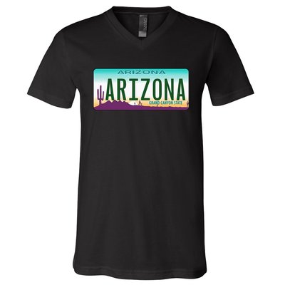 Arizona AZ License Plate Classic V-Neck T-Shirt