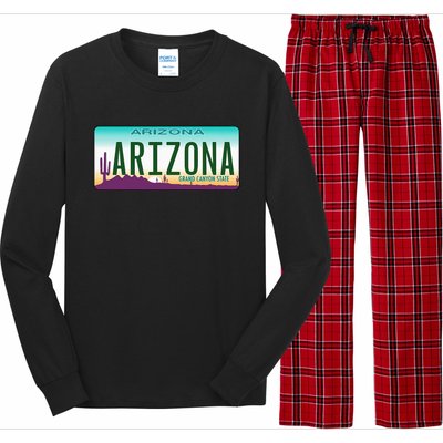 Arizona AZ License Plate Classic Long Sleeve Pajama Set