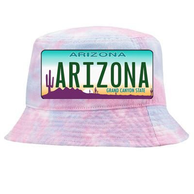 Arizona AZ License Plate Classic Tie-Dyed Bucket Hat