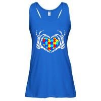 Autism Awareness Love Heart Puzzle Piece Autism Familly Cool Gift Ladies Essential Flowy Tank