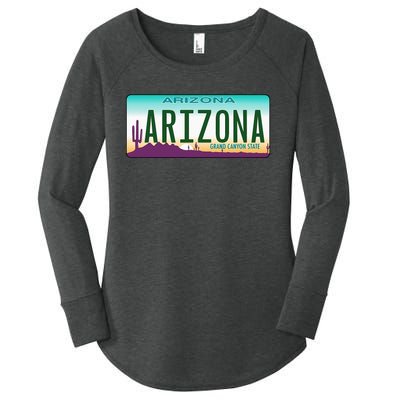 Arizona AZ License Plate Classic Women's Perfect Tri Tunic Long Sleeve Shirt