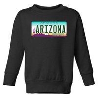 Arizona AZ License Plate Classic Toddler Sweatshirt