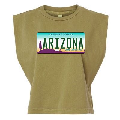 Arizona AZ License Plate Classic Garment-Dyed Women's Muscle Tee