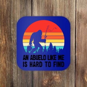 An Abuelo Like Me Is Hard To Find Bigfoot Fishing Fathers Gift Coaster