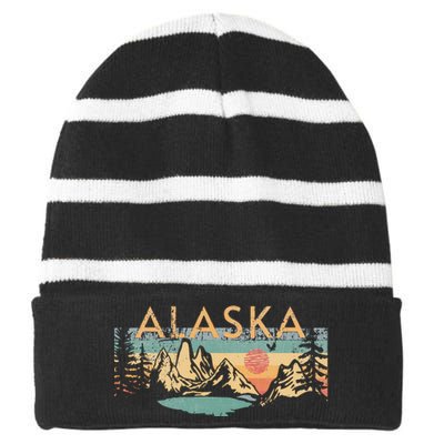 Alaska Striped Beanie with Solid Band