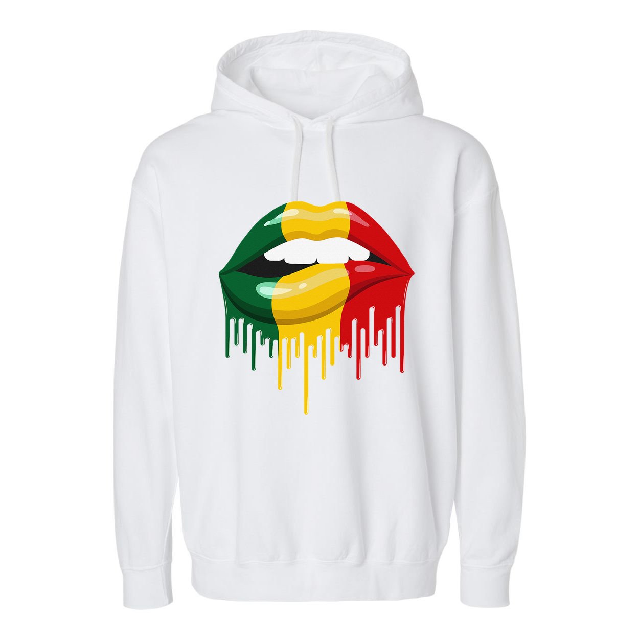 African American Lips Juneteenth Queen Garment-Dyed Fleece Hoodie