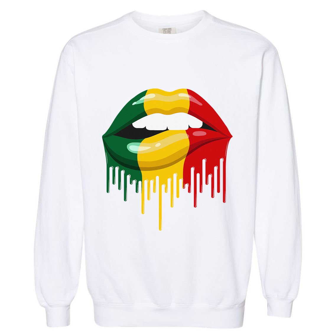 African American Lips Juneteenth Queen Garment-Dyed Sweatshirt