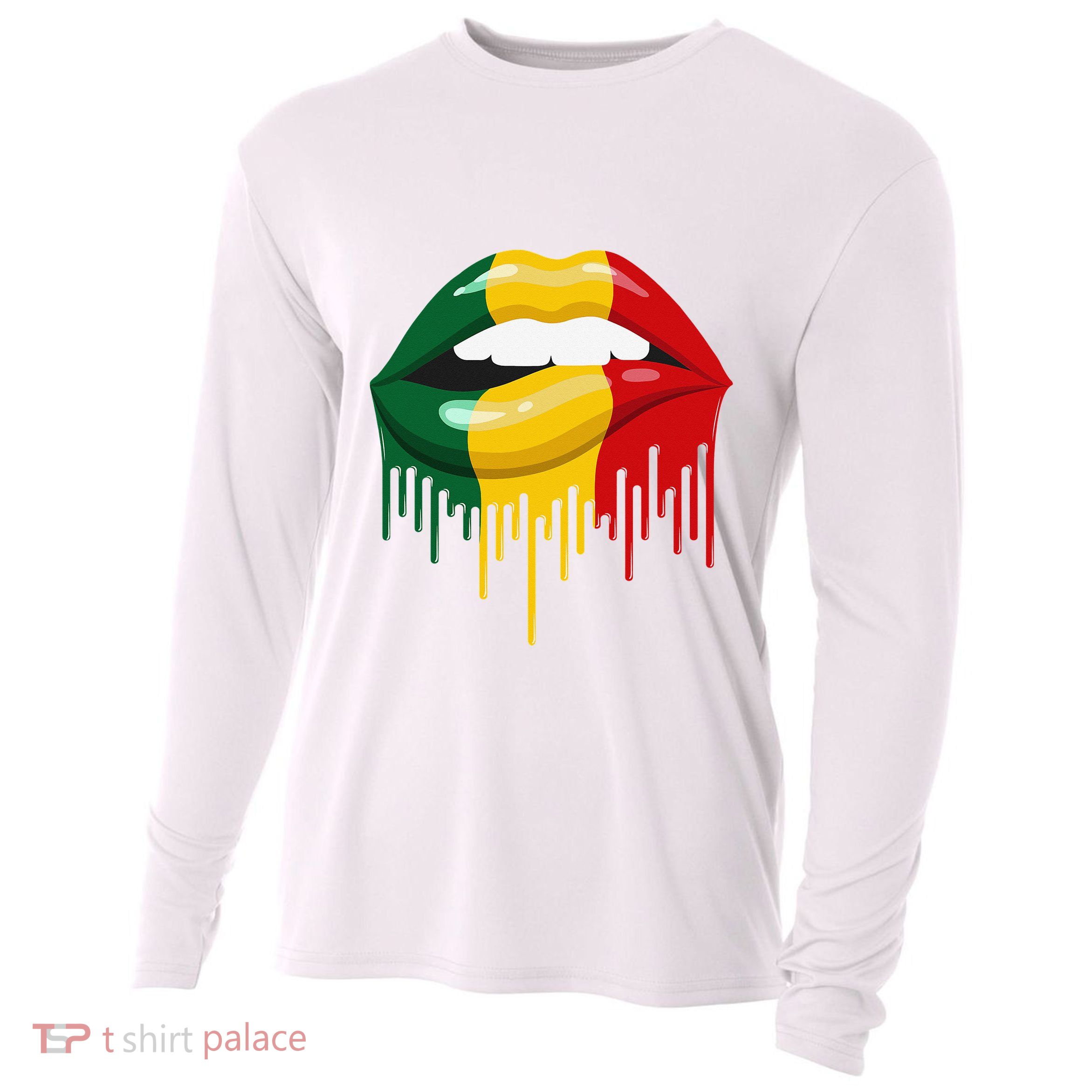 African American Lips Juneteenth Queen Cooling Performance Long Sleeve Crew