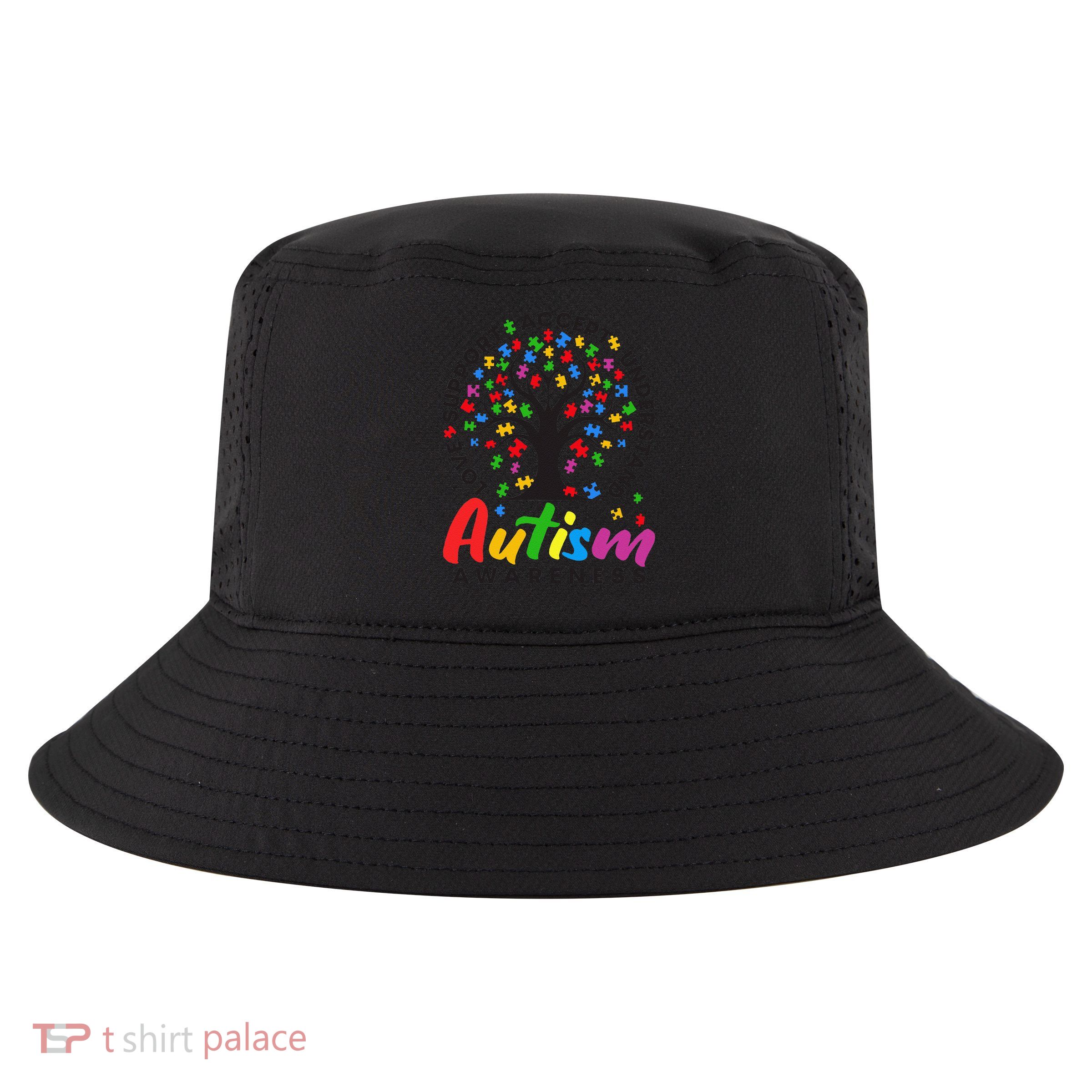 Autism Awareness Love Support Accept Understand Autistic Cool Comfort Performance Bucket Hat