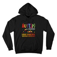 Autism Awareness Love Educate Support Advocate Puzzle Gift Hoodie