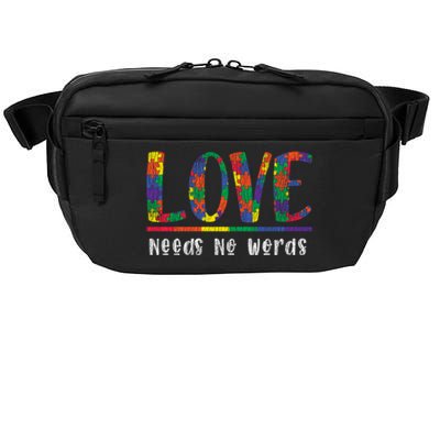 Autism Awareness Love Needs No Words Autistic Awareness Great Gift Crossbody Pack