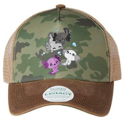 Asexual Axolotl LGBT Demisexual Ace Pride Flag Pet Aquarium Legacy Tie Dye Trucker Hat
