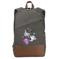 Asexual Axolotl LGBT Demisexual Ace Pride Flag Pet Aquarium Cotton Canvas Backpack
