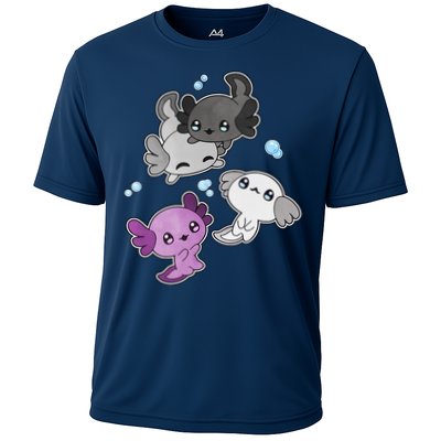 Asexual Axolotl LGBT Demisexual Ace Pride Flag Pet Aquarium Performance Shirt