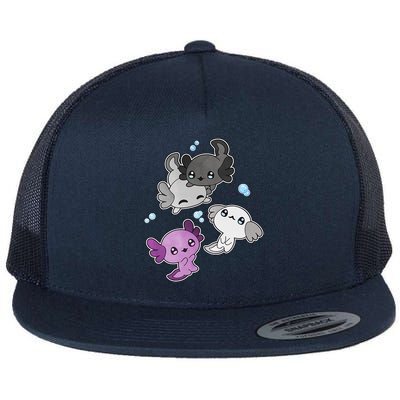 Asexual Axolotl LGBT Demisexual Ace Pride Flag Pet Aquarium Flatbill Hat