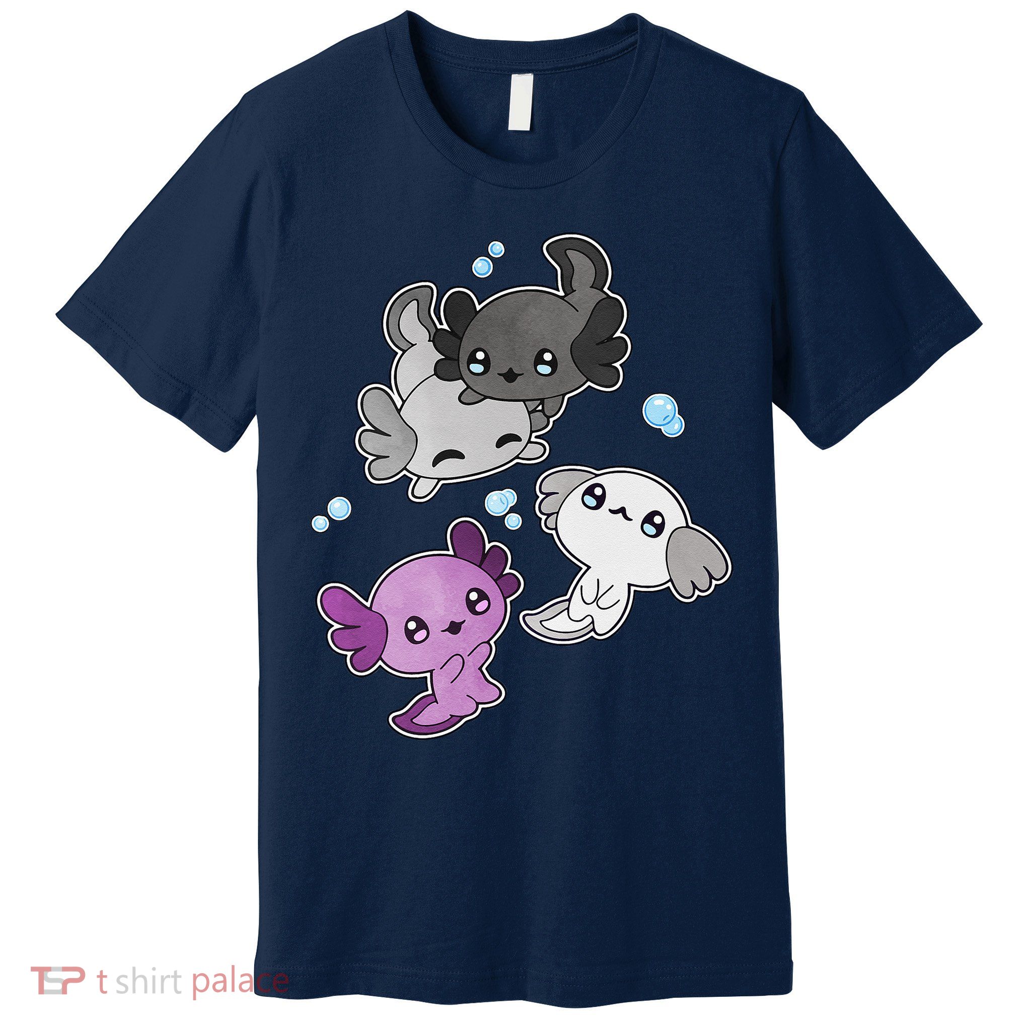 Asexual Axolotl LGBT Demisexual Ace Pride Flag Pet Aquarium Premium T-Shirt