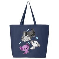 Asexual Axolotl LGBT Demisexual Ace Pride Flag Pet Aquarium 25L Jumbo Tote