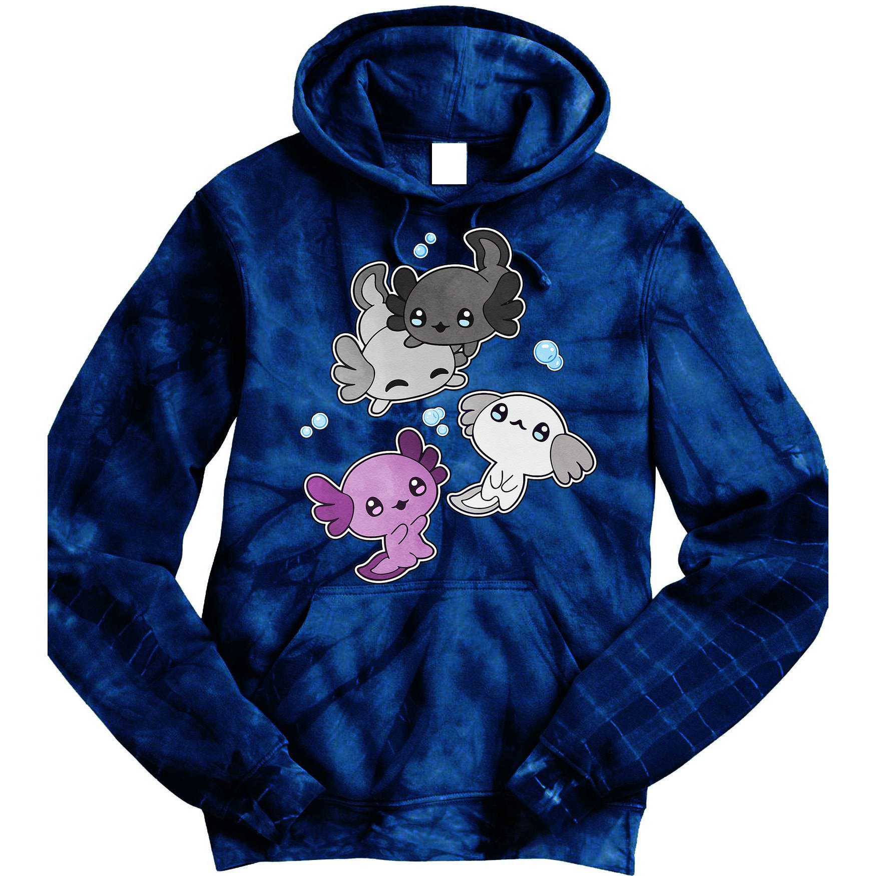 Asexual Axolotl LGBT Demisexual Ace Pride Flag Pet Aquarium Tie Dye Hoodie