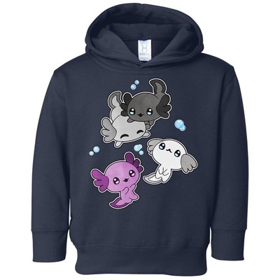 Asexual Axolotl LGBT Demisexual Ace Pride Flag Pet Aquarium Toddler Hoodie