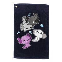 Asexual Axolotl LGBT Demisexual Ace Pride Flag Pet Aquarium Golf Towel