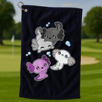 Asexual Axolotl LGBT Demisexual Ace Pride Flag Pet Aquarium Golf Towel